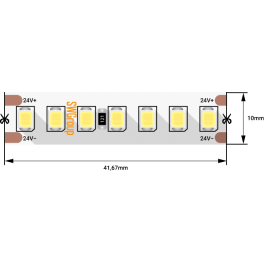 Лента светодиодная SMD2835, 168 LED/м, 17,3 Вт/м, 24В , IP20, Нейтральный белый, 30м/кат (1метр) SWG